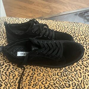 Steve Madden Black Velvet Men's Sneakers